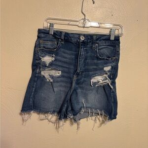 American Eagle Outfitters Distressed Blue Jean Shorts